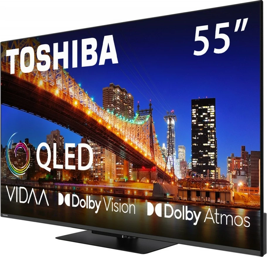Televizor QLED Toshiba 55QV3F63DG, 55 inç, Ultra HD/4K, VIDAA, Dolby Vision, Dolby Atmos