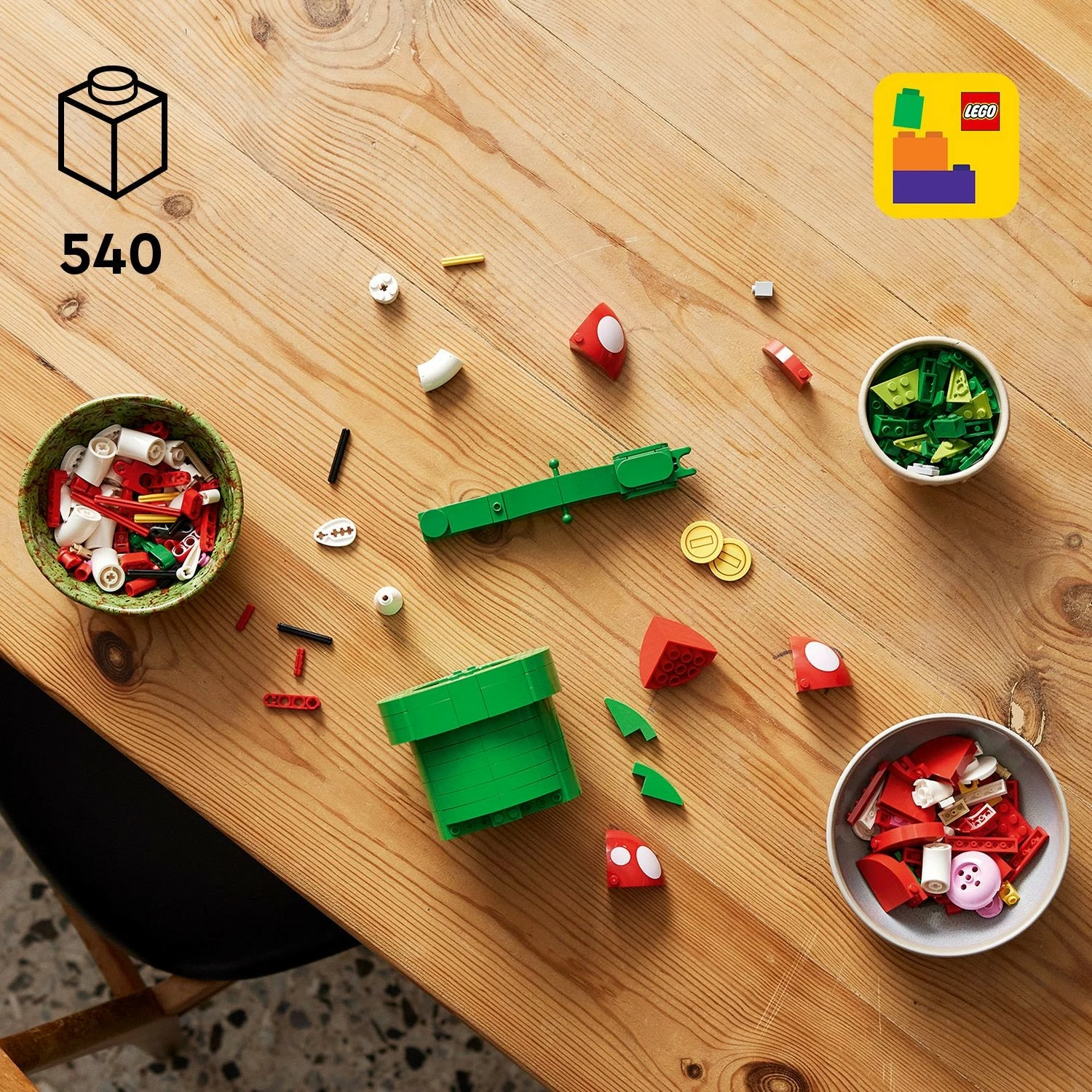 Set ndërtimi LEGO Super Mario Piranha Plant, 540 copë, shumëngjyrësh