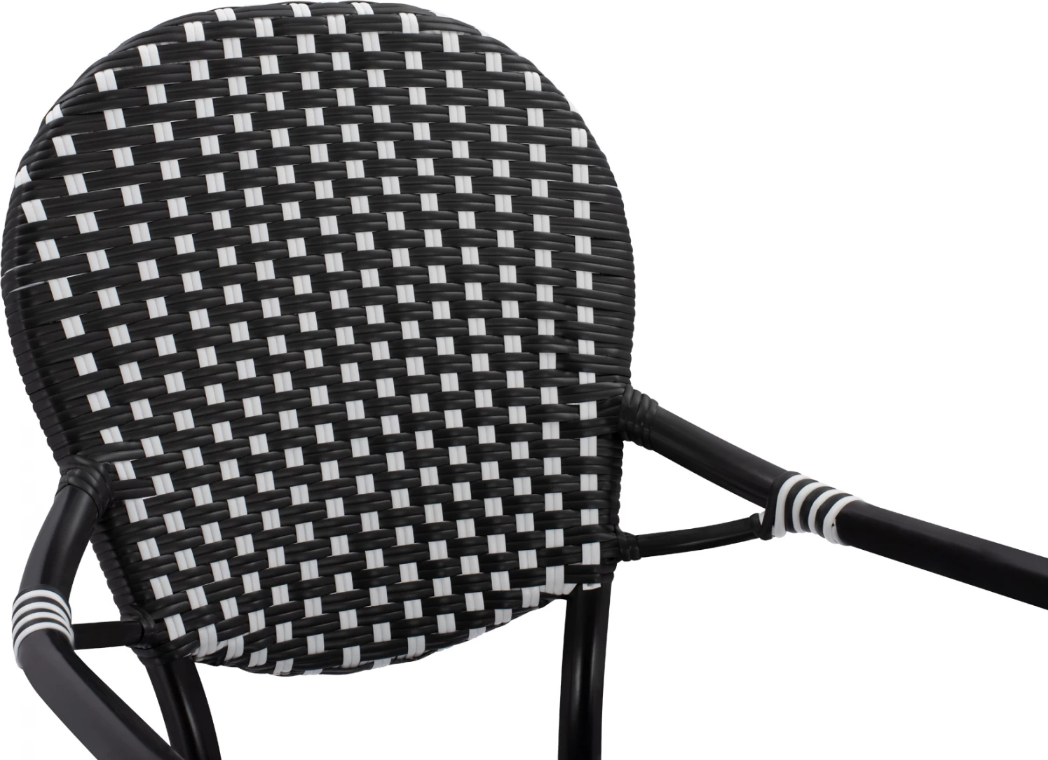 Karrige alumini me pamje bambuje, me thurje të zezë dhe të bardhë, FH5793.02, 56x63x96 cm