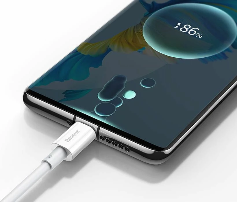 Kabllo USB Baseus CATYS-A02, USB-A në USB-C, 2 m, 66 W, USB 2.0, e bardhë