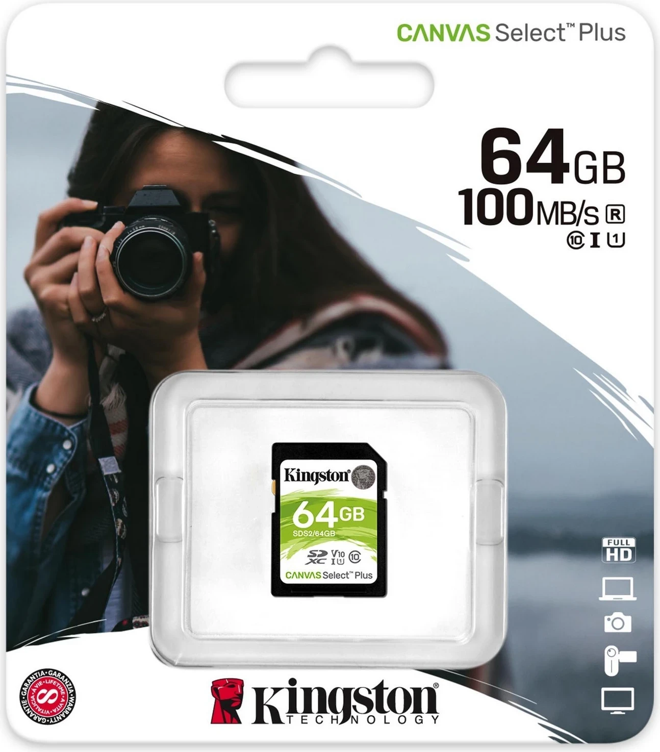 Kartë memorie Kingston SDXC Canvas Select Plus , 64GB