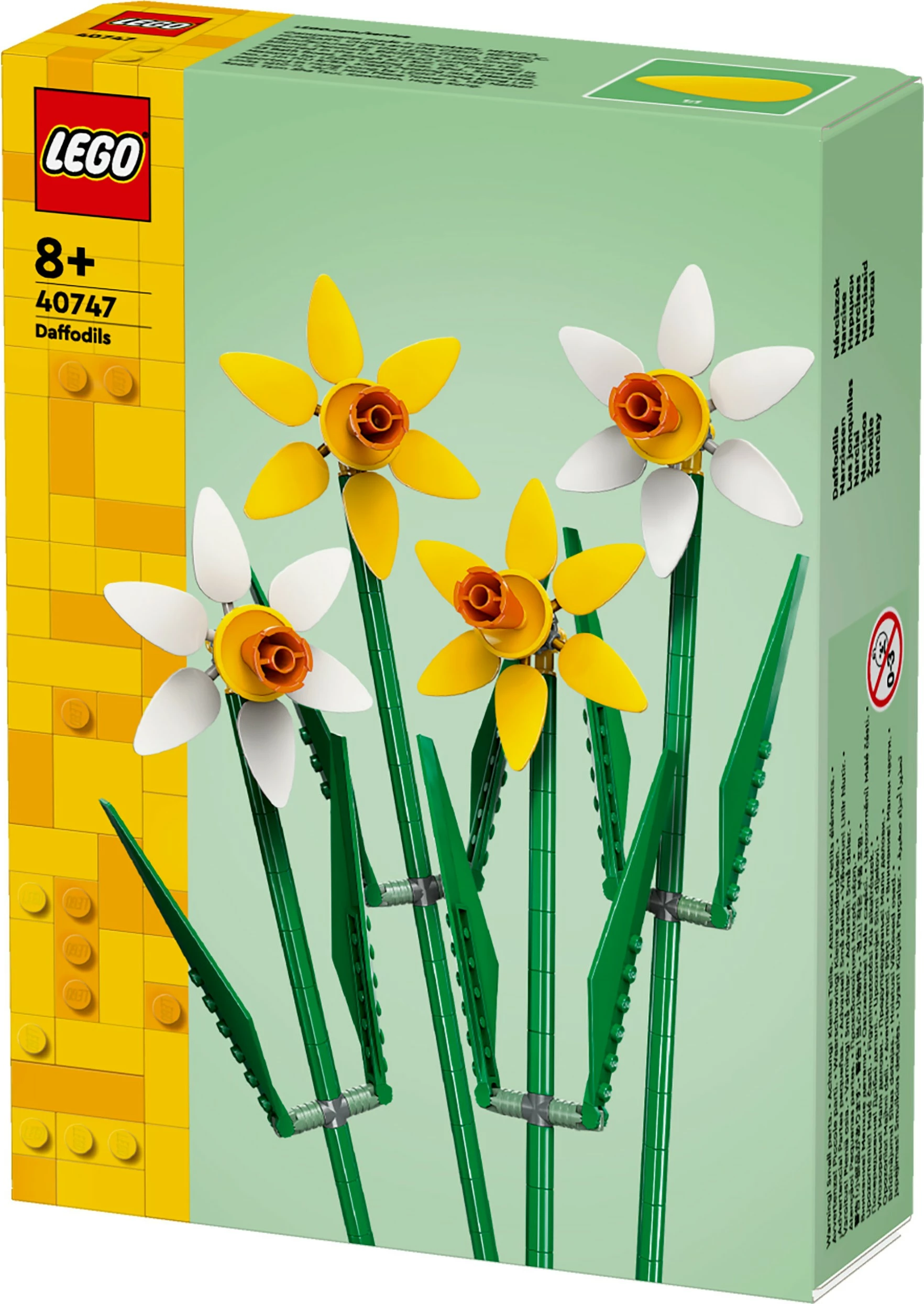 Set ndërtimi LEGO Daffodils, 216 copë, shumëngjyrësh