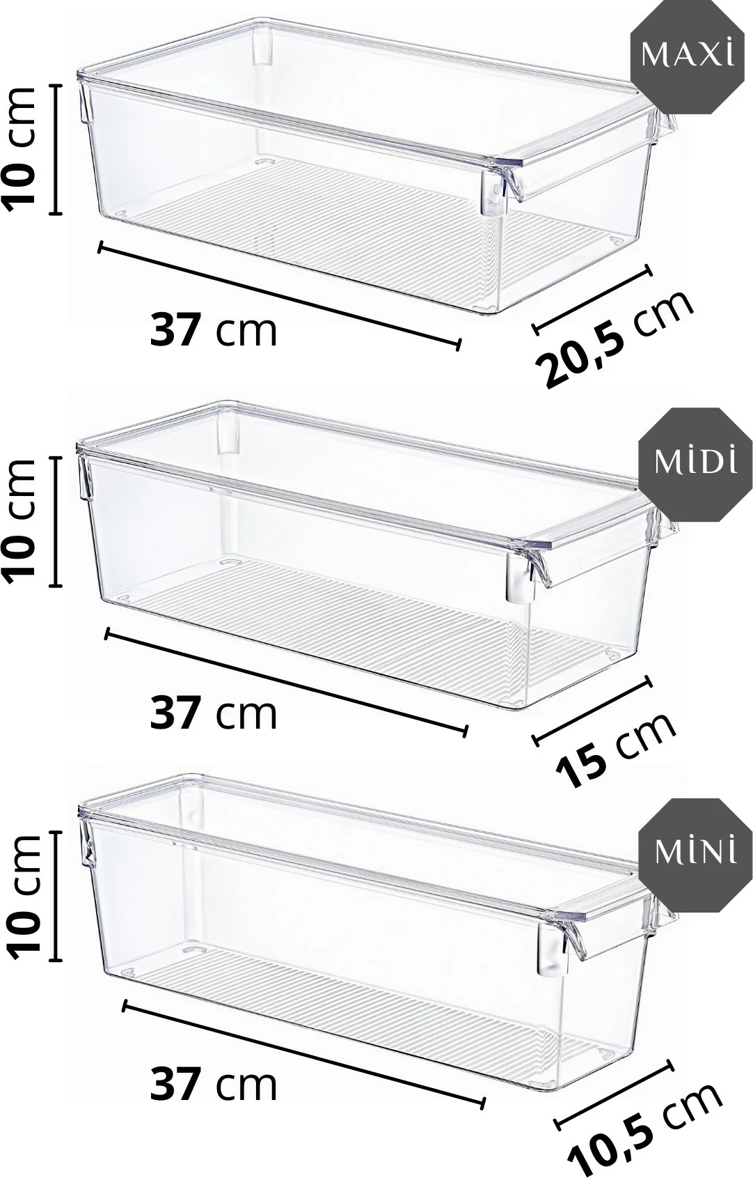 Set organizues për frigorifer (9 copë), Hermia, CLRKPK3-9