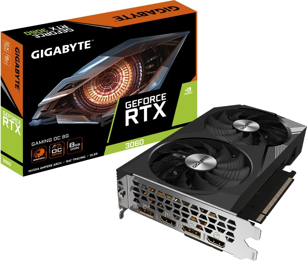 Kartelë grafike Gigabyte GeForce RTX 3060 OC 8G, 8 GB, GDDR6, PCI Express 4.0