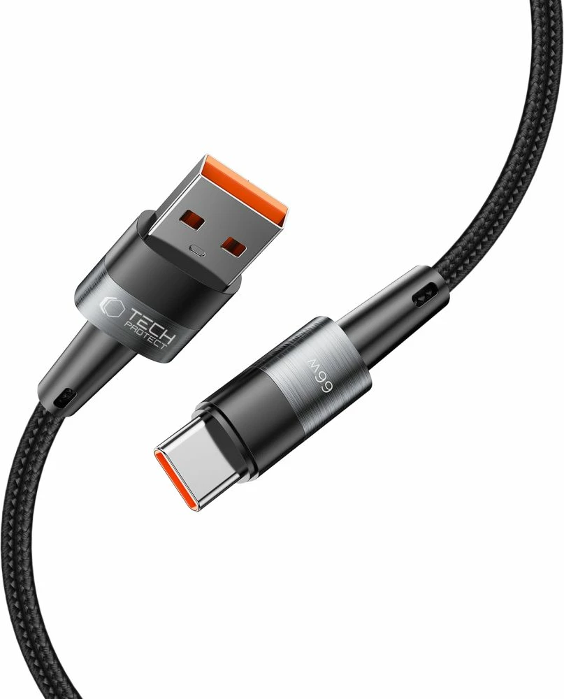 Kabllo USB-C/USB-C Tech-Protect UltraBoost 2m, 66W, Gri