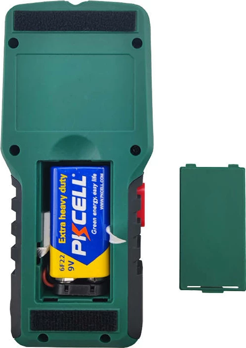 Detektor shumëfunksional Habotest MY6238 4‑në‑1, zbulim metal/druri/AC/zbrazëti, ekran LCD 43×33 mm, me bateri 9V dhe etui