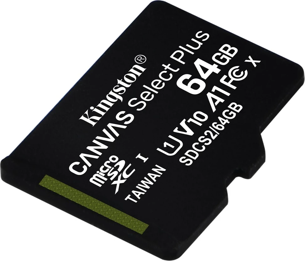 Kartë  memorie Micro SDXC  Kingston Canvas Select Plus, 64GB