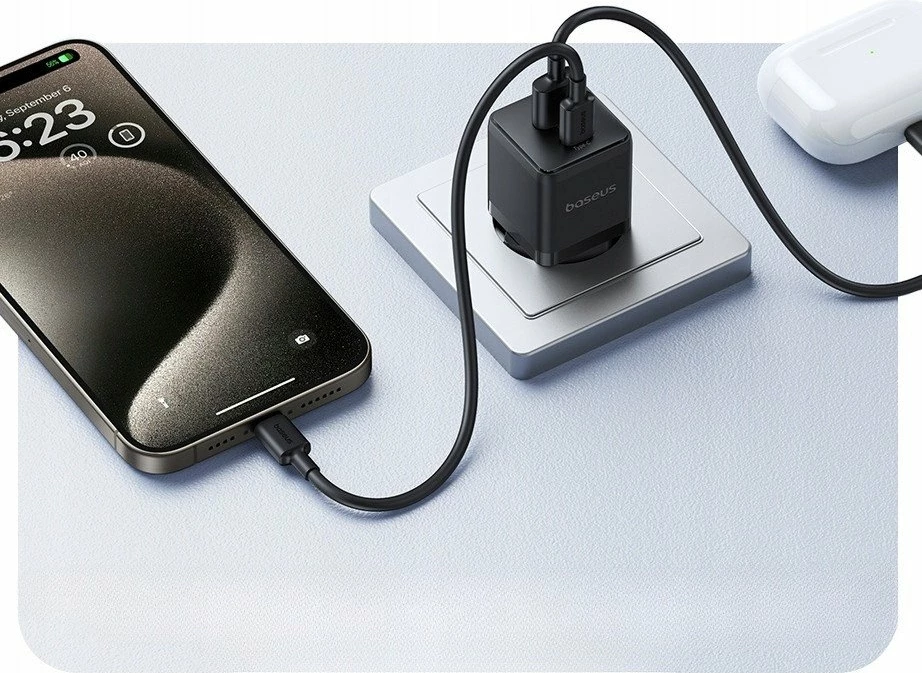 Karikues rrjeti Baseus Palm P1011160A113-00 30W, 1x USB-A + 1x USB-C, PD/QC, pa kabllo, i zi