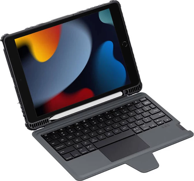 Mbështjellës me tastierë Nillkin për iPad 10.2", me touchpad, i zi
