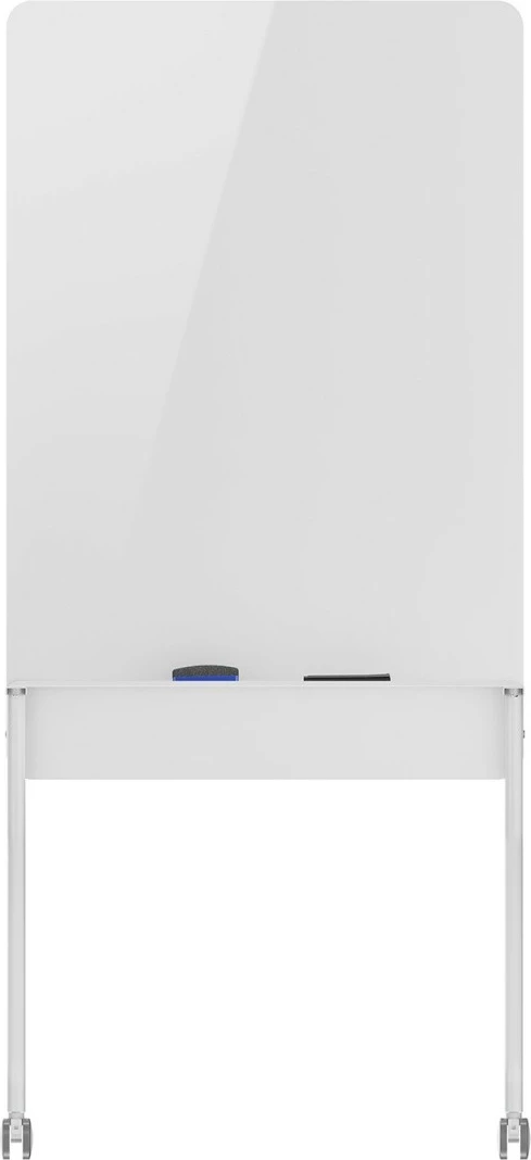 Tabelë shkrim-fshirëse, Ergo Office, ER-305, 119x79 cm, lëvizëse me rrota, jo magnetike, orientim vertikal, me marker dhe sfungjer, e bardhë