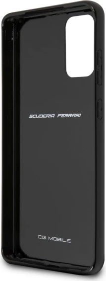 Mbështjellës Ferrari Heritage Carbon FEHCAHCS67BK për Samsung Galaxy S20+ G985, hardcase karbon fiber, zi/zi