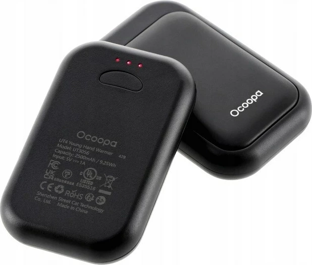 Ngrohës dore Ocoopa UT3056-BK, 5000 mAh, 3 nivele, Alumini, i zi