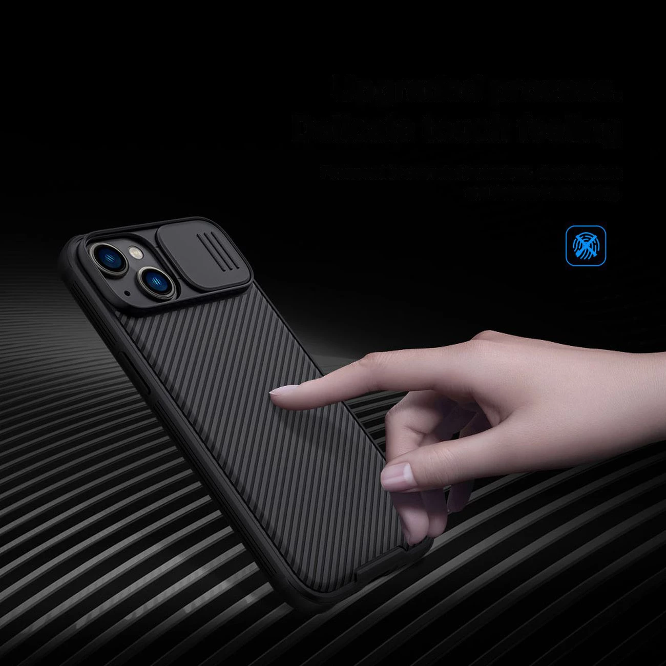 Mbështjellës Nillkin CamShield Pro për iPhone 14 Plus, me kapak kamere, Gjelbër