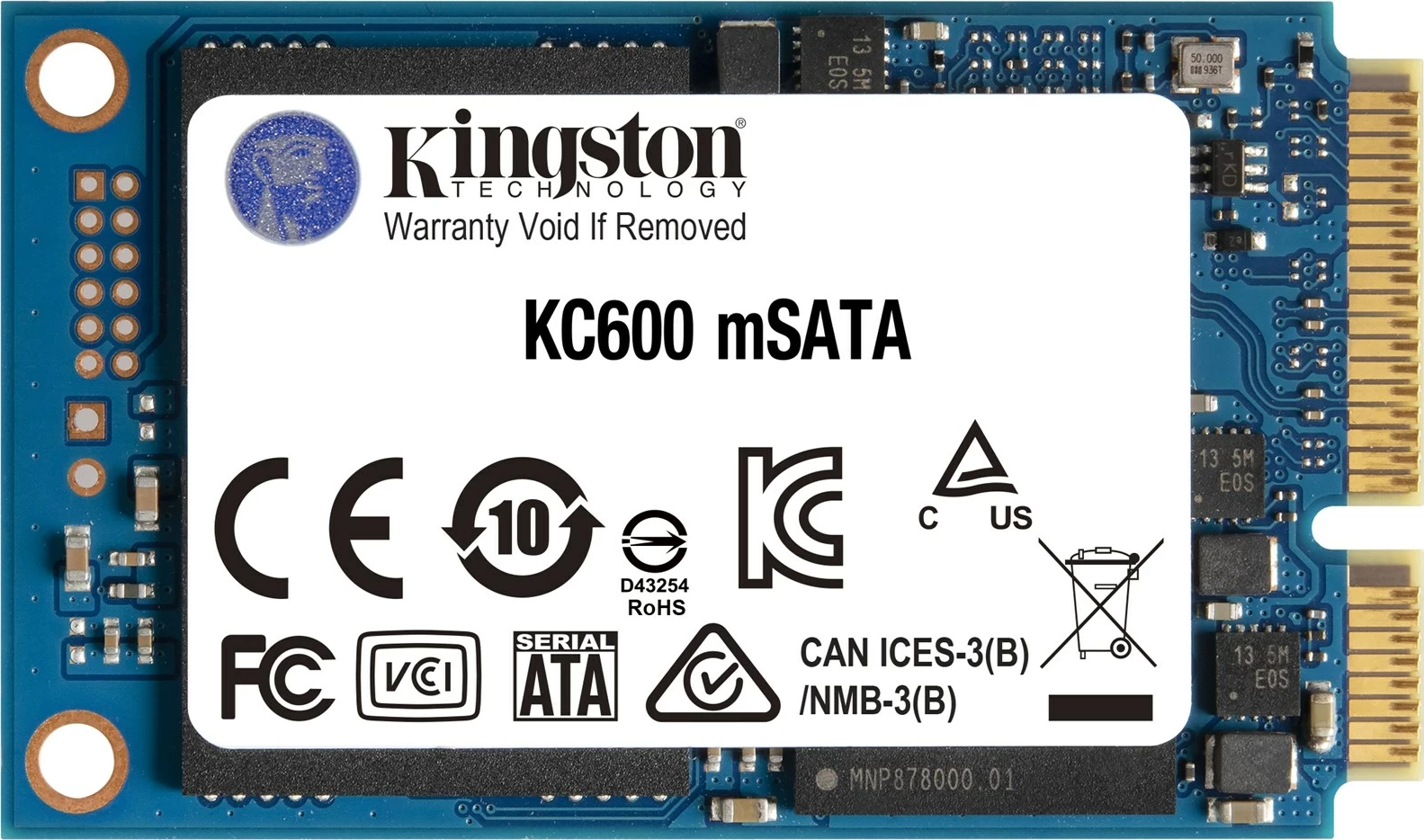 SSD Kingston Technology 256G KC600 SATA3 mSATA