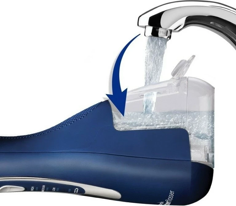 Irigator dhëmbësh Waterpik WP-583, pa kabllo, 207ml, ngjyrë kaltër