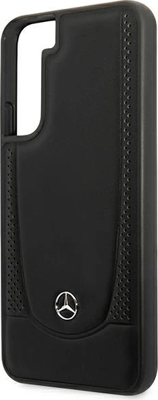 Mbështjellës Mercedes MEHCS22MARMBK për Samsung Galaxy S22+, lëkurë, i zi