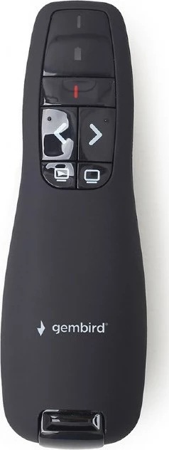Telekomandë wireless Gembird WP-L-12 për ekran projekti, me USB, e zezë