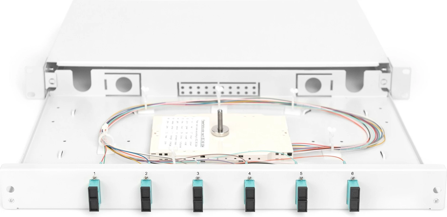 Kasë fibrash optike Digitus LWL Spleißbox 1HE, 6x SC DX OM3, gri