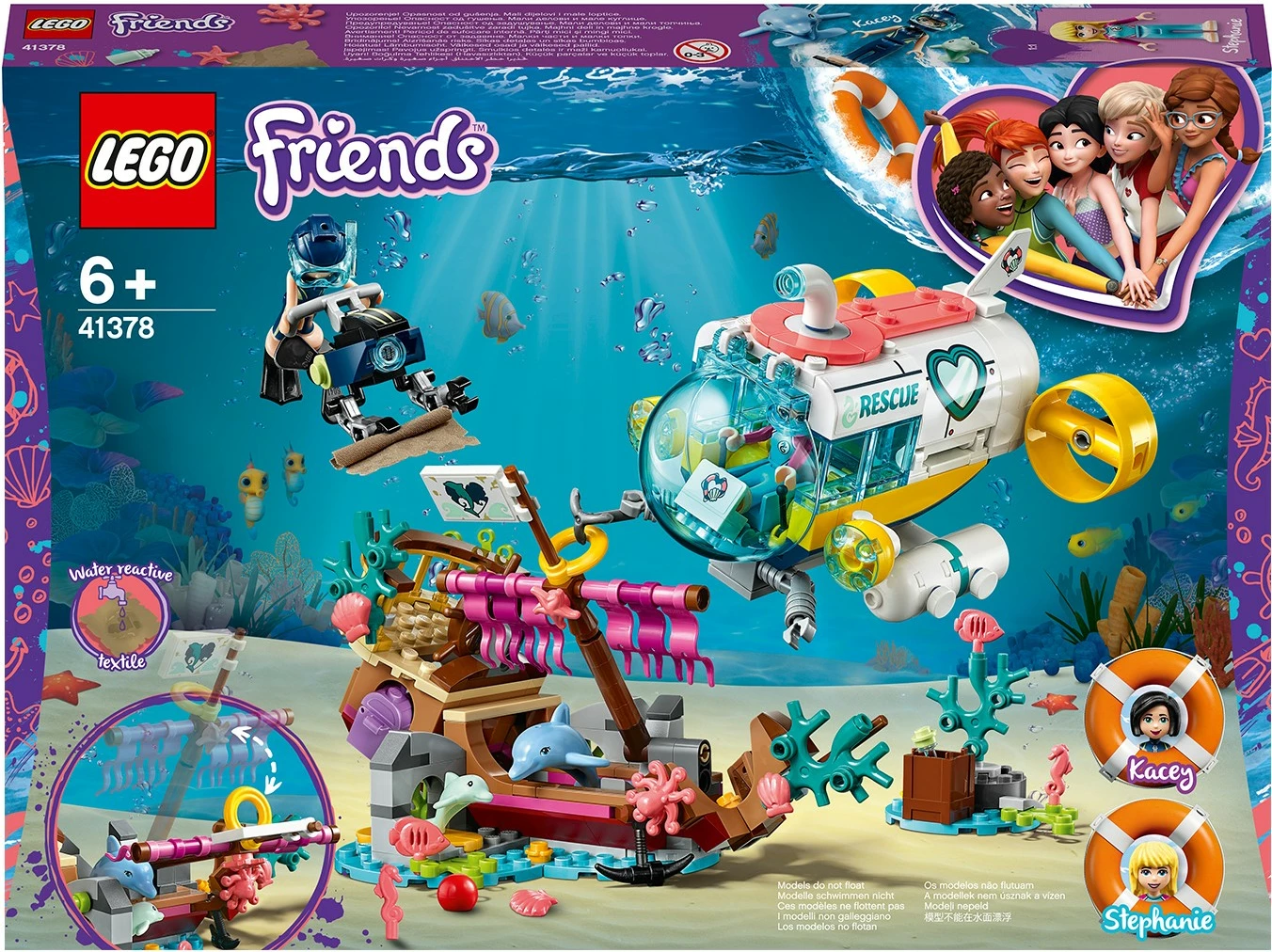 Set ndërtimi LEGO Friends Dolphins Rescue Mission 41378, 363 pjesë, shumëngjyrësh