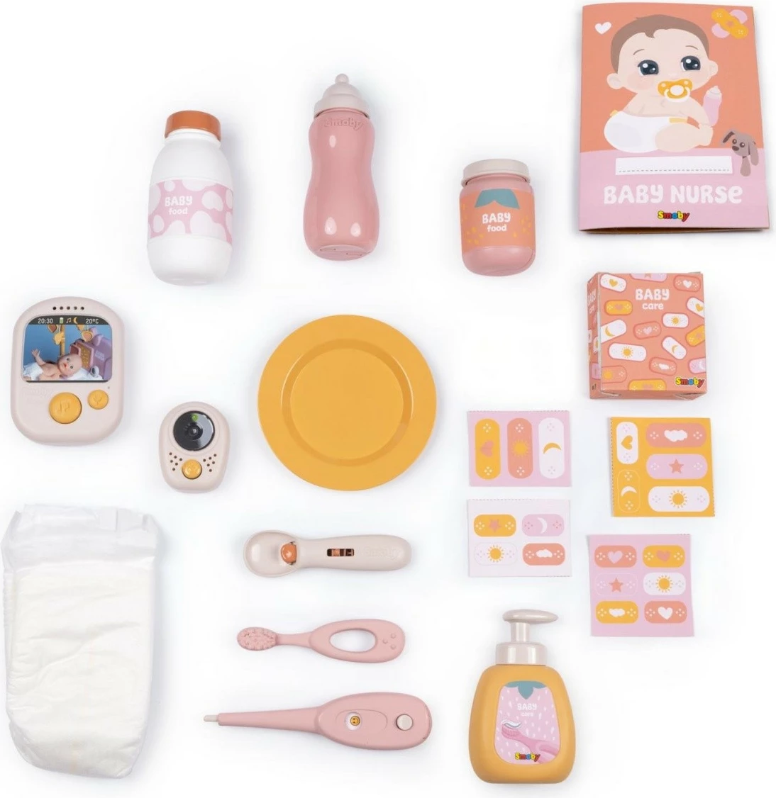 Kënd elektronik për kujdes kukullash Smoby Baby Nurse, me 19 aksesorë, Multikolor