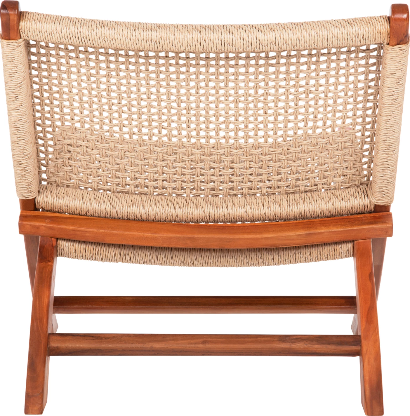 Karrige e shkurtër e palosshme FERM FH9477.01, dru teak i fortë, ngjyrë natyrale, litar VIRO, 65.5x80x67H cm