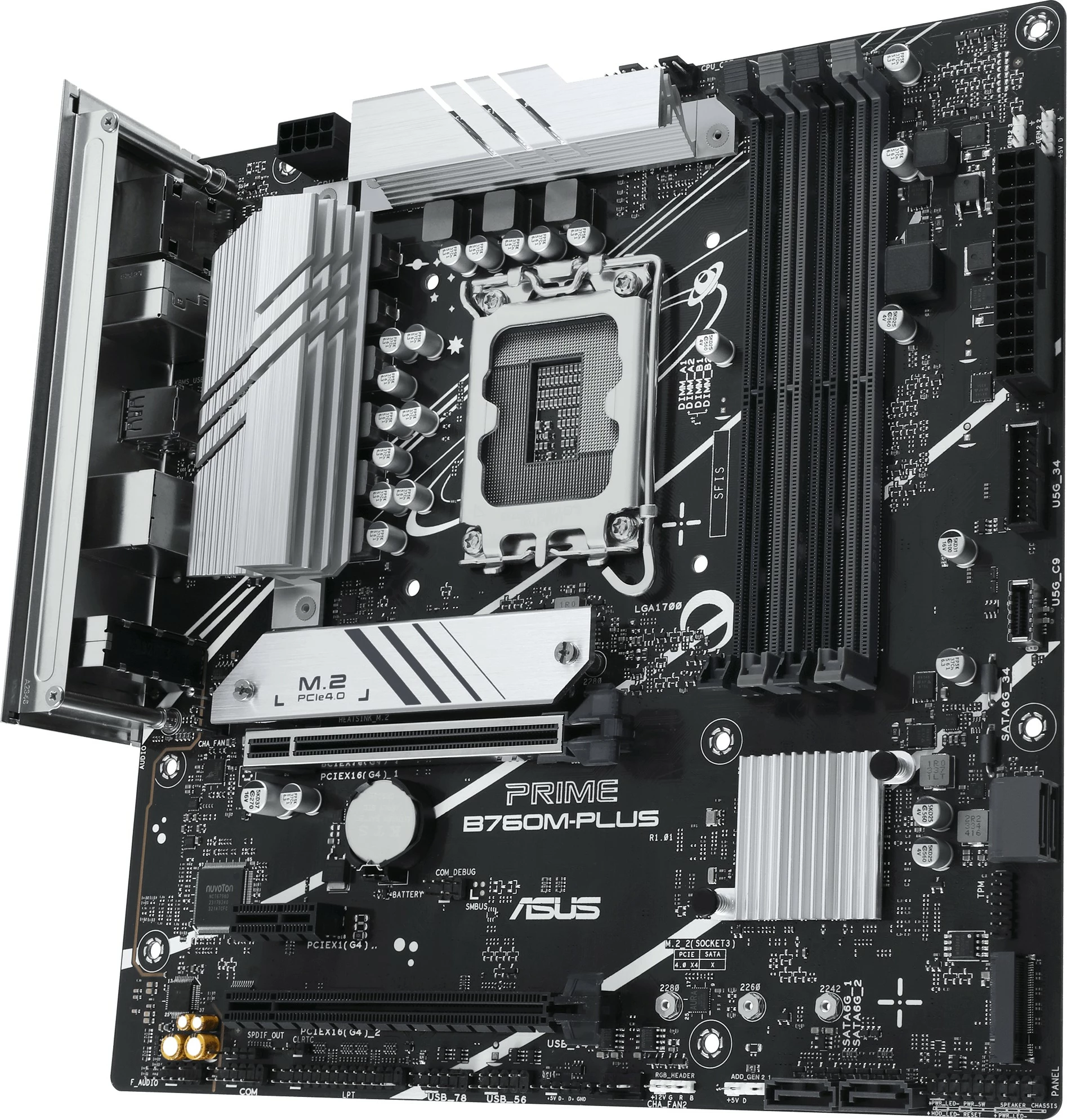 Pllakë amë ASUS PRIME B760M-PLUS, Intel, LGA 1700, DDR5-SDRAM, 192 GB
