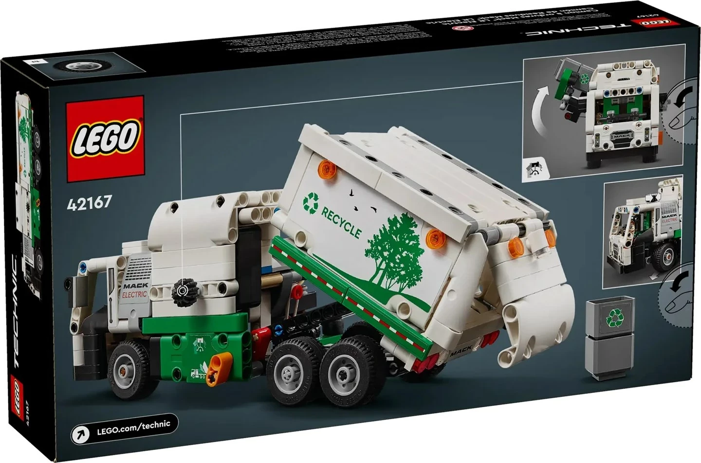Set Lego Technic 42167 MACK LR Electric Garbage Truck