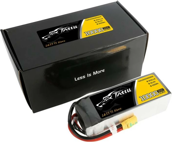 Bateri LiPo, Tattu TAA100006S30X 10000mAh 22.2V 30C 6S1P, prizë XT90 anti-spark