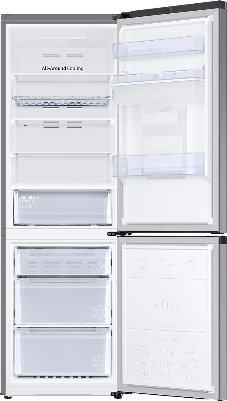 Frigorifer kombinuar Samsung RB34C652ESA/EF 385 L, klasa E, me dispenser uji, Metal Graphite