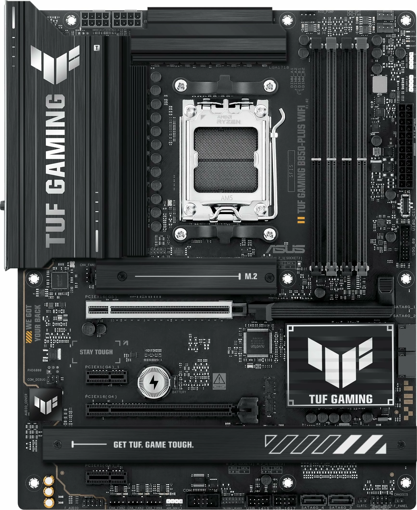 Pllakë amë Asus TUF GAMING B850-PLUS WIFI, AM5, ATX, DDR5, Wi‑Fi 7