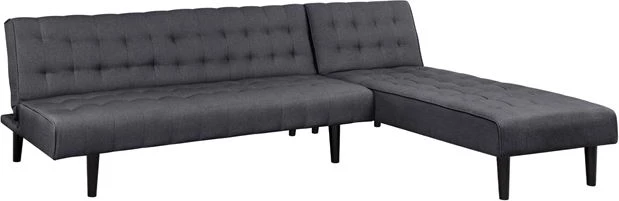 Kënd divan shtrat i kthyeshëm Zelda FH3154.01 me pëlhurë gri 254x163x74cm