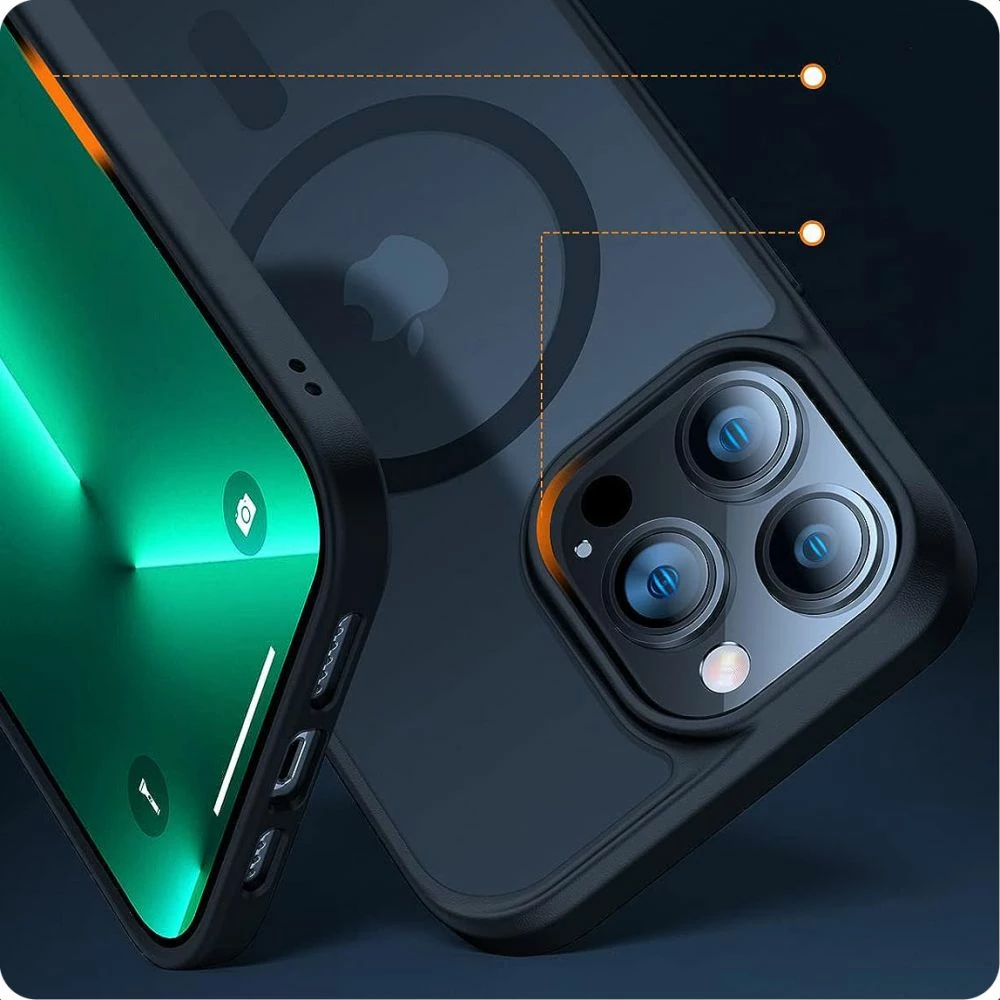 Mbështjellës Tech-Protect MagMat MagSafe për iPhone 15 Pro, Transparent/Black