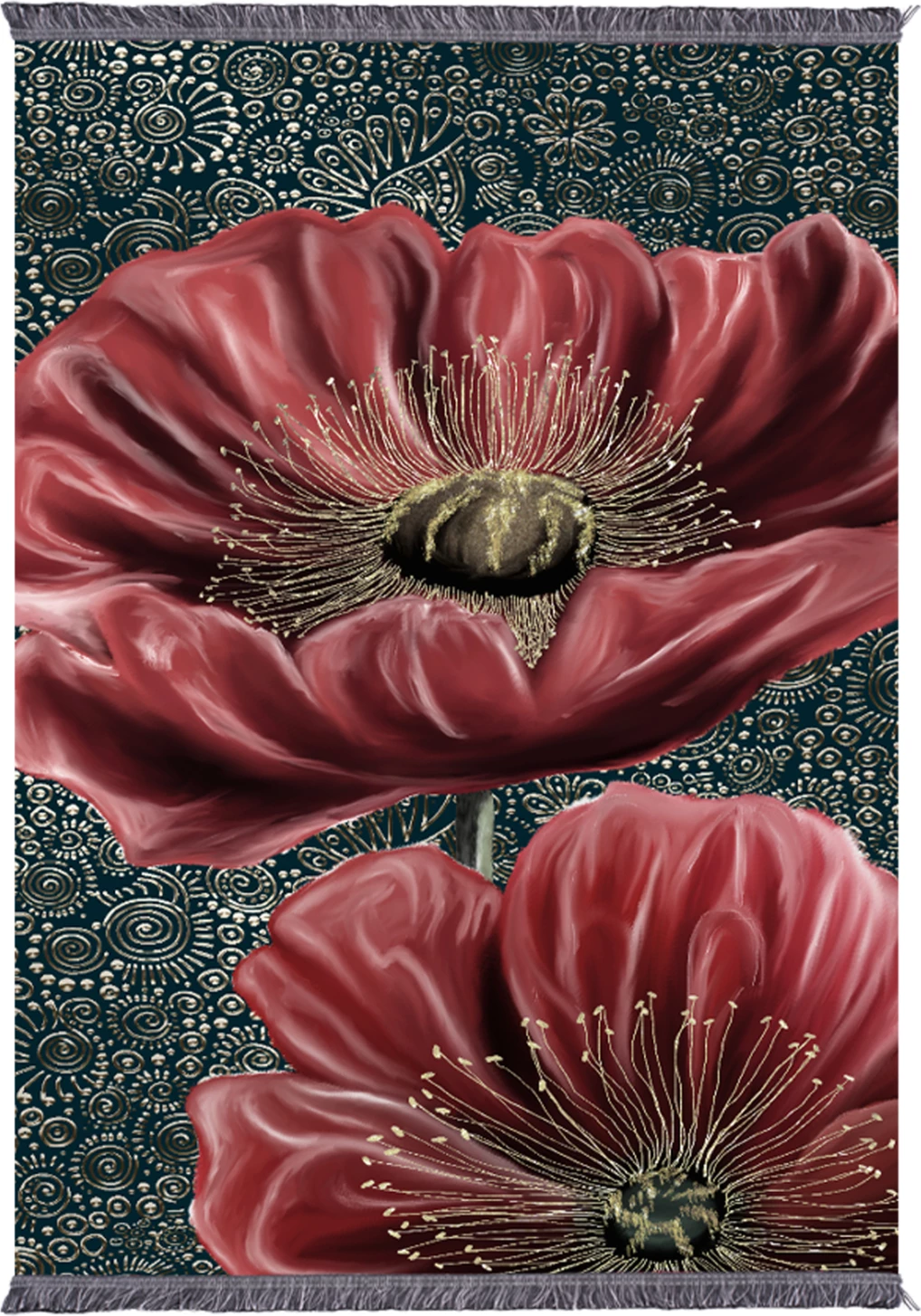 Tapet për dhomë ndeje me franja, JOSIANE, FH7675.41, 160x230