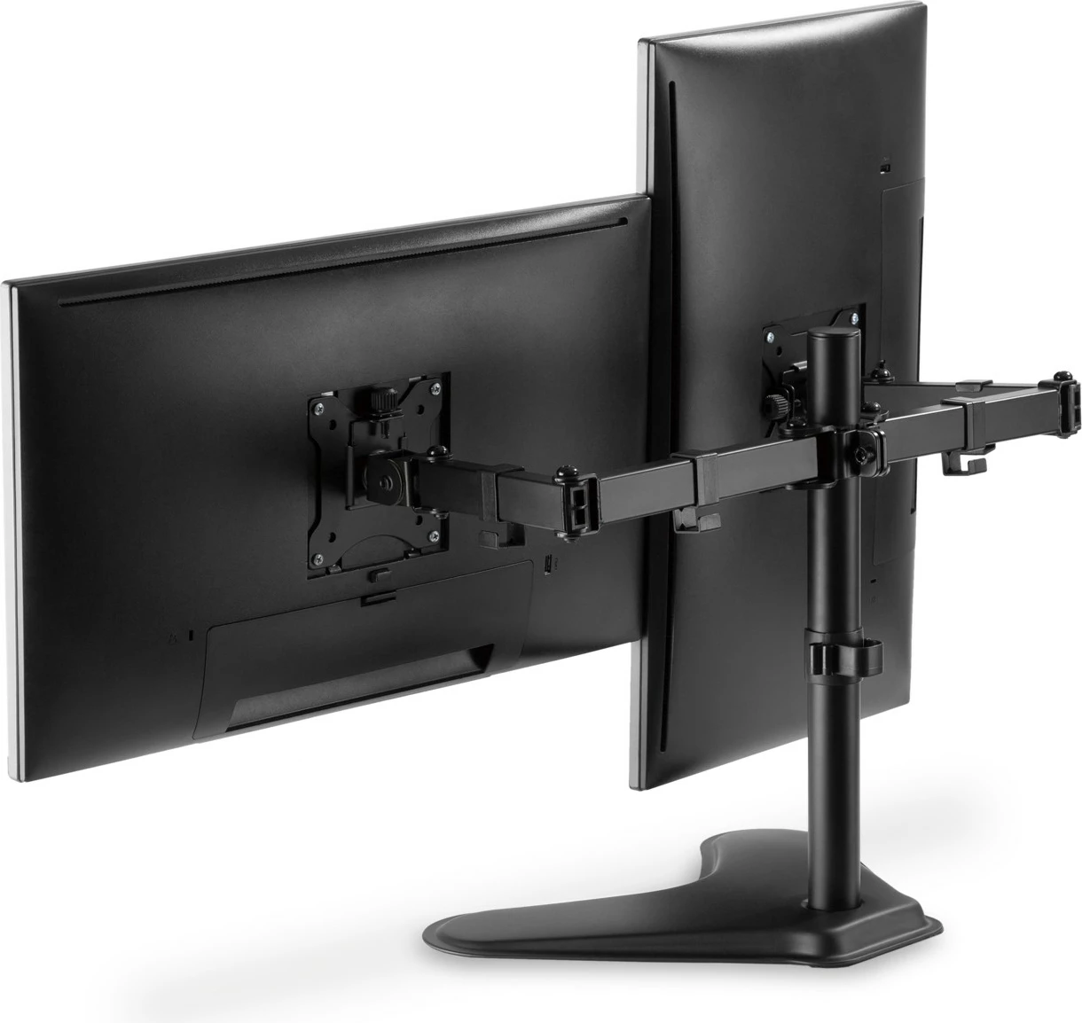 Mbajtës dy monitorësh Digitus universal, 15-32 inç, 8 kg, VESA 75x75/100x100, i zi