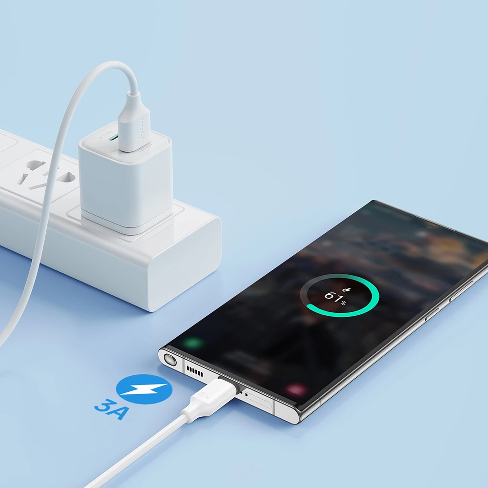 Kabllo Joyroom Long-Lasting Series A9 USB-A në USB-C, 1m, 3A, e zezë