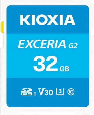 Kartelë memorie Kioxia EXCERIA G2 32GB MicroSDHC, Class 10, UHS-I, e kaltër