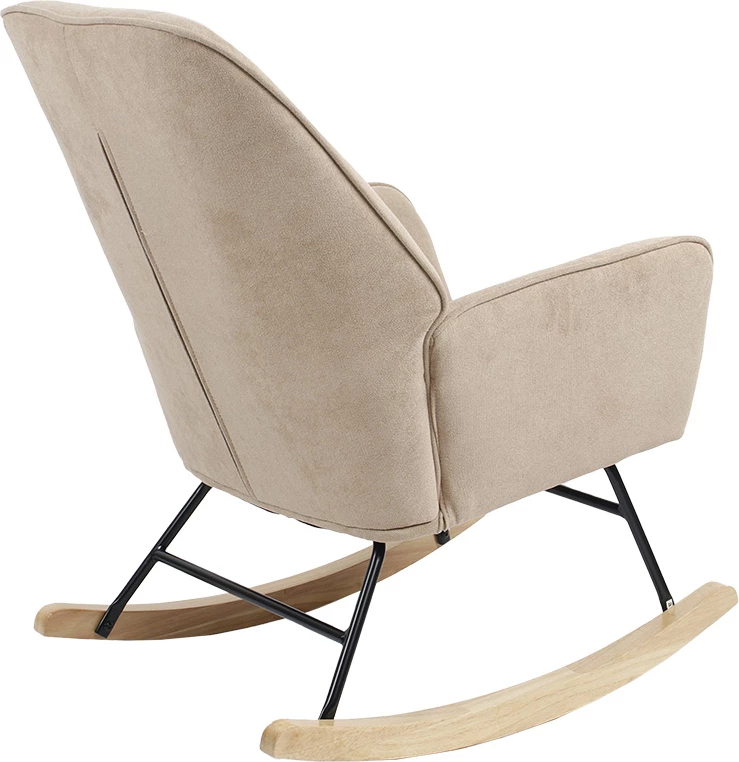 Karrige lëkundëse Exultant, material stof, ngjyrë bezhë-natyrale, 75x68x95cm