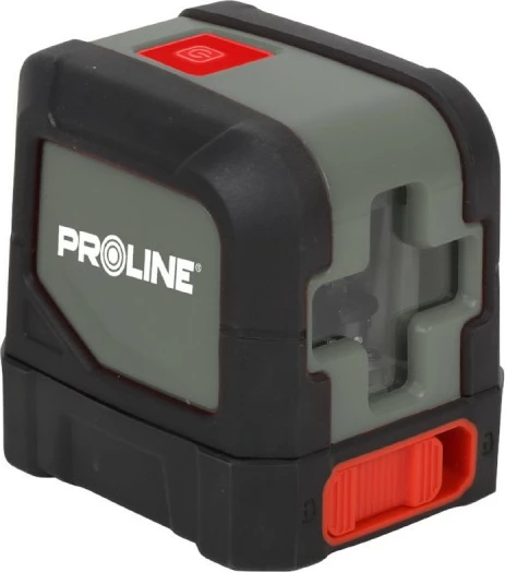 Laser kryq PROLINE 15175, rreze 15 m, vetënivelues, i kuq, set me kapëse dhe çantë