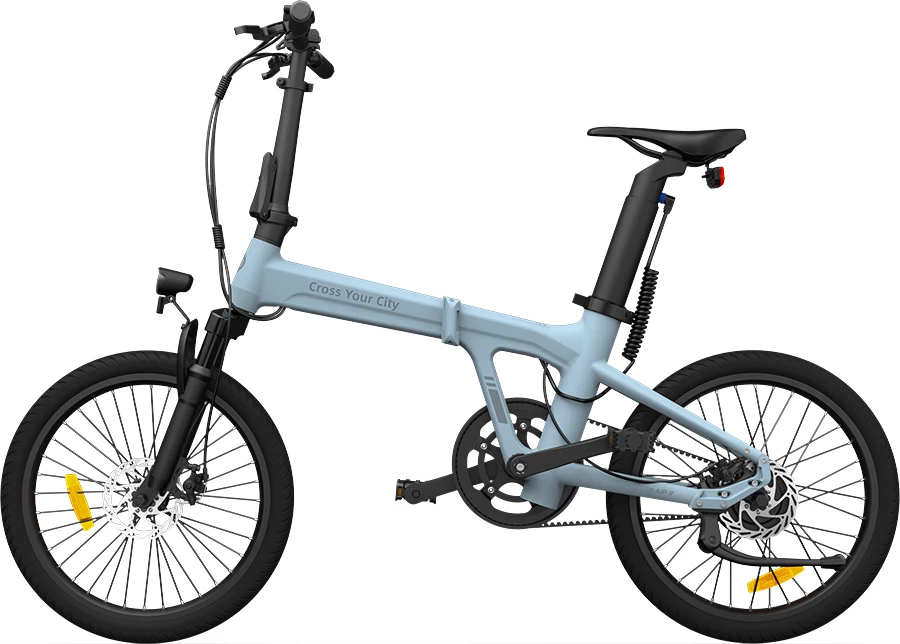 Bicikletë elektrike palosëse ADO Air 20S 20\", 250W, deri 100 km, blu pastel (v2026)