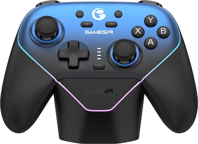 Kontroller lojrash pa tel, GameSir, SuperNova T4n Pro, PC/Nintendo Switch/iOS/Android, 2.4 GHz/Bluetooth/USB-C, 1000 Hz, bateri 1000 mAh, me stacion karikimi, blu