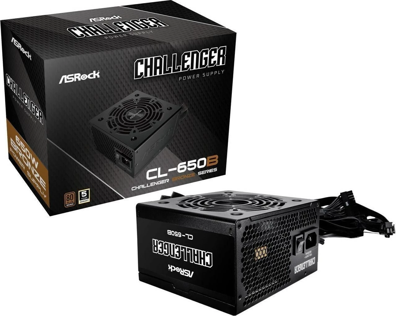 Kasë energjie ASRock Challenger CL-650B, 650W, 80 PLUS Bronze, e zezë