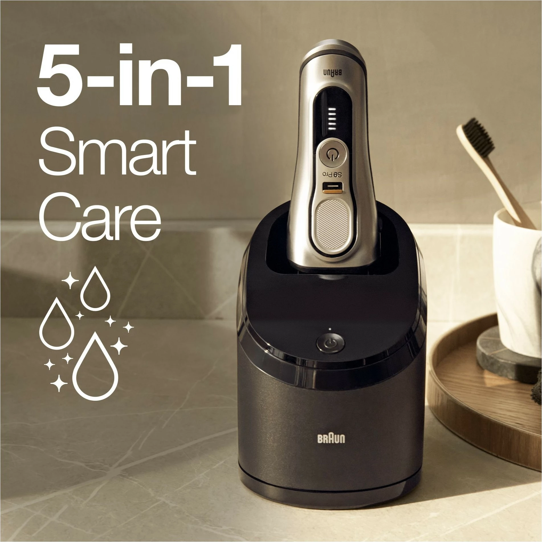 Makinë rroje Braun Series 9 9467cc, 4 koka, Li-Ion, 60 min, e zezë/gri