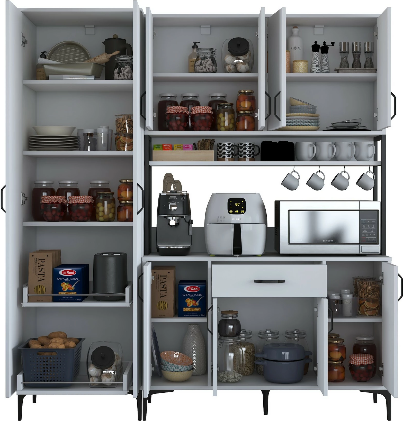 Dollap multifunksional Hanah Home, JE133 - 3054, i bardhë