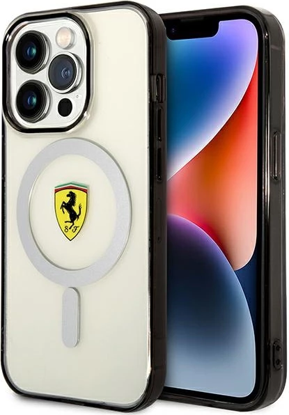 Mbështjellës Ferrari FEHMP14LURKT për iPhone 14 Pro 6.1", MagSafe, Transparent