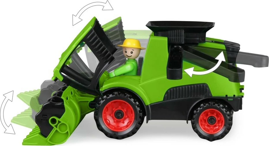 Lodër kombajnë Lena 01626, plastikë, e gjelbër, me figurë