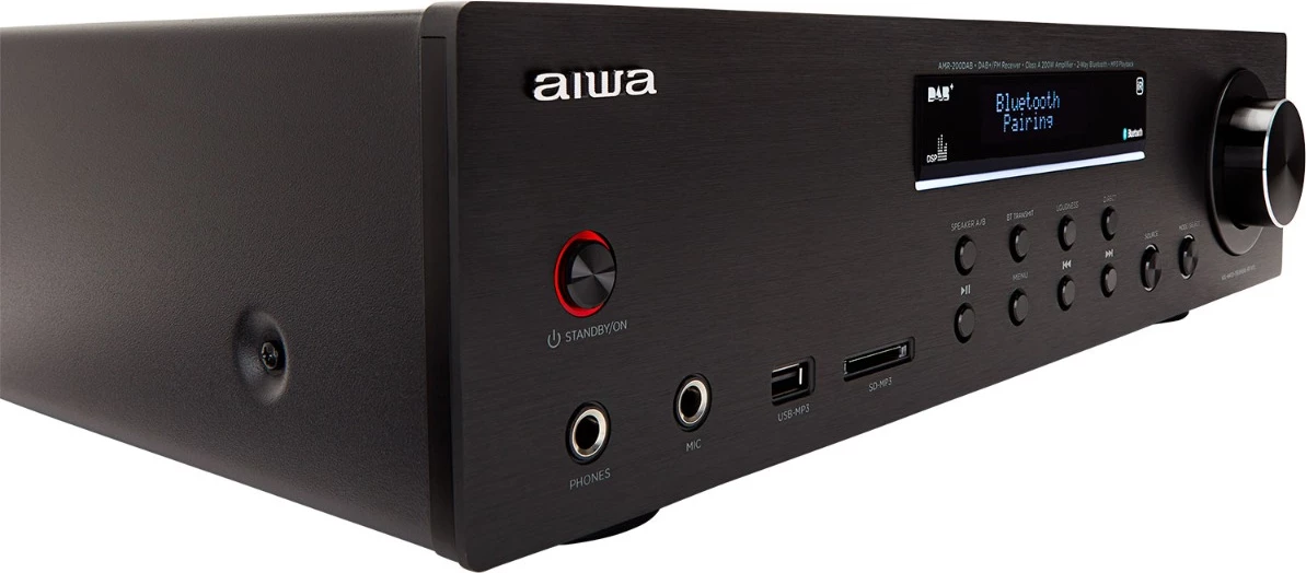 Amplifikator stereo me receiver DAB+/FM Aiwa AMR-200DAB 200W RMS, i zi