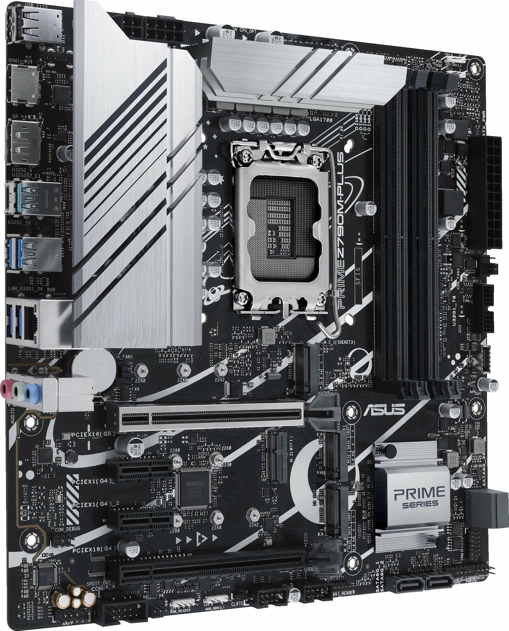 Pllakë amë Asus PRIME Z790M-PLUS, mATX 244mm, LGA1700, 4 slote RAM, PCIe 5.0 x16, 3x M.2, 4x SATA