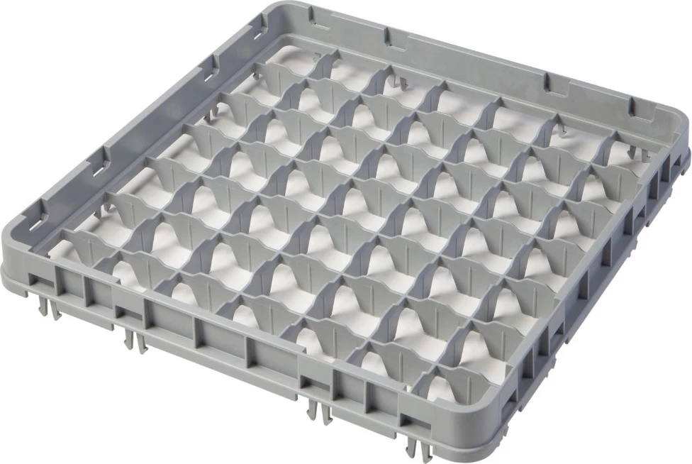zgjerues shporte gotash CAMBRO E2 500×500 mm 49 ndarje (7×7) 62×62 mm PP gri