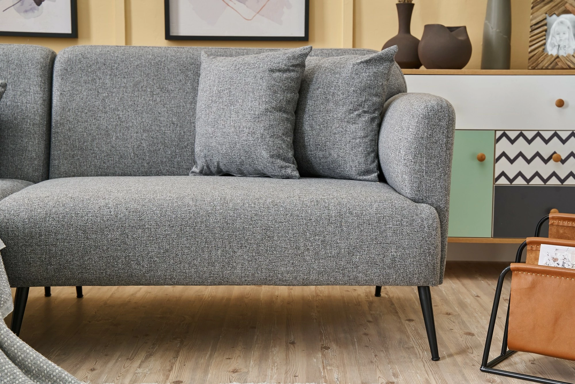 Këndore Revos, e majtë, ngjyrë gri, Atelier del Sofa