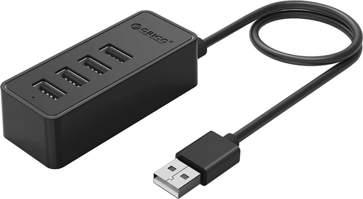 Hub Orico W5P-U2-100, 4x USB-A 2.0 + microUSB, 1m, zi